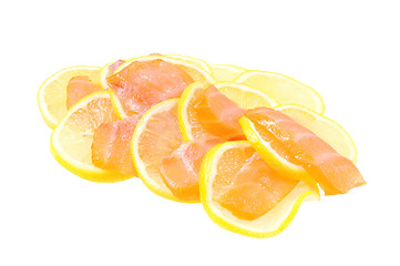 Image showing Salmon with lemon