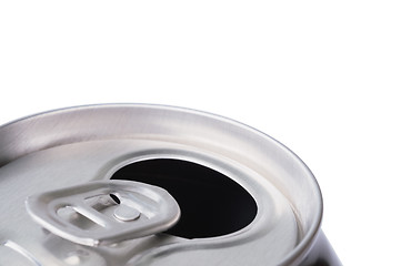 Image showing Opened aluminum can for soft drinks or beer