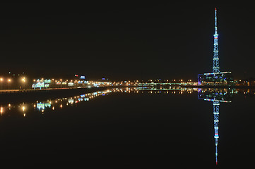 Image showing St. Petersburg, Russia, Night on the River Neva