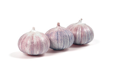 Image showing Three heads of garlic