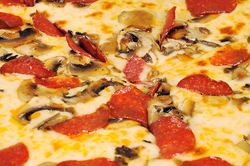 Image showing Pizza  with  pepperoni, background