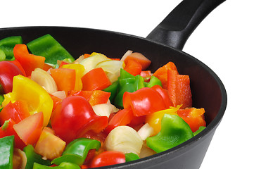 Image showing Roasting pan with the vegetables.