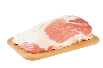 Image showing Pork on a wooden board