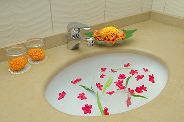 Image showing Decoration bathroom in the hotel