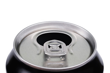 Image showing Opened aluminum can for soft drinks or beer