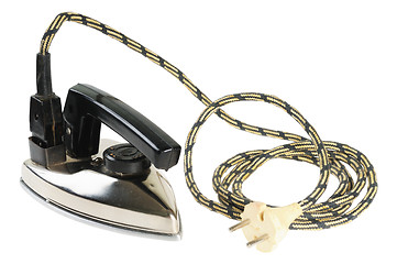 Image showing Vintage electric iron for travel