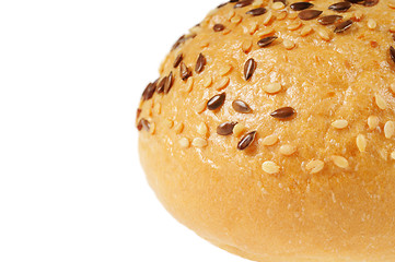 Image showing Bun, topped with sesame seeds
