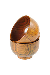 Image showing Wooden bowls for rice.