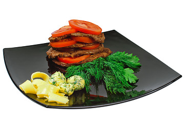 Image showing Roast beef on a plate