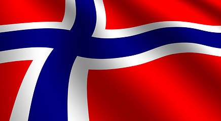 Image showing Norwegian flag background