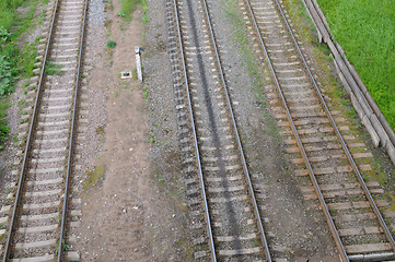 Image showing Three railway track.