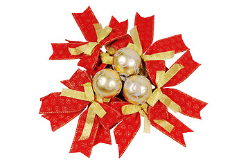 Image showing Festive decoration - ribbon and bow.