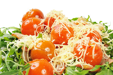 Image showing Salad with arugula and tomatoes
