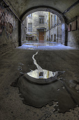 Image showing Photo of the court during a rain