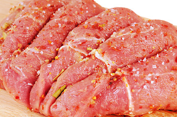 Image showing Raw meat,  with spices