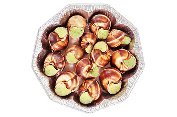 Image showing Bourgogne snails with garlic butter