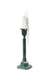 Image showing Candle in the old candlestick