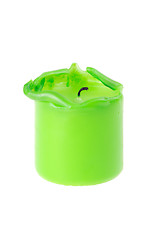 Image showing Green big  melting  candle