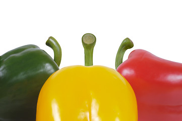 Image showing Three pepper on a white background