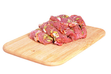 Image showing Raw meat,  with spices