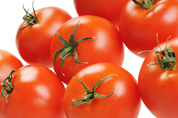 Image showing Several tomatoes, close-up