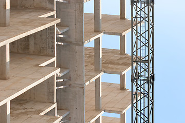 Image showing construction with crane