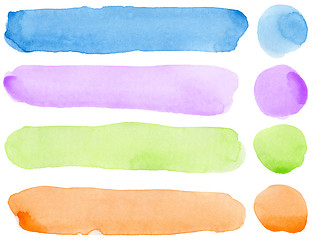 Image showing Watercolor elements