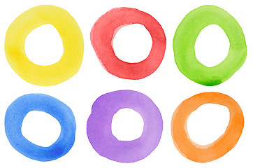 Image showing Watercolor circles