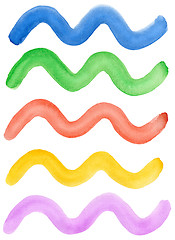 Image showing Watercolor waves
