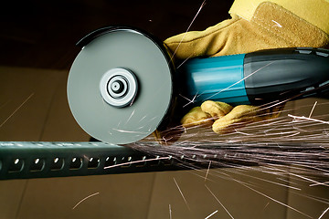 Image showing Sawing metal