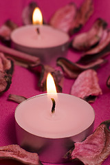 Image showing pink candles