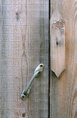 Image showing Wooden Latch and Metal Handle