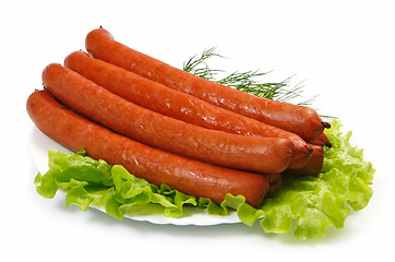 Image showing smoked sausages