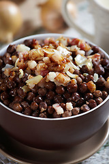 Image showing gray peas with bacon