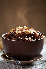 Image showing gray peas with bacon