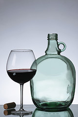 Image showing glass of red wine