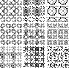 Image showing Set of metal grids vintage background vector