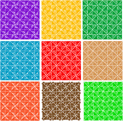 Image showing set ornate seamless pattern background vector