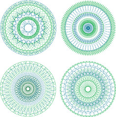 Image showing Guilloche elements for diploma or certificate vector