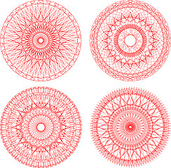 Image showing Guilloche elements for diploma or certificate vector