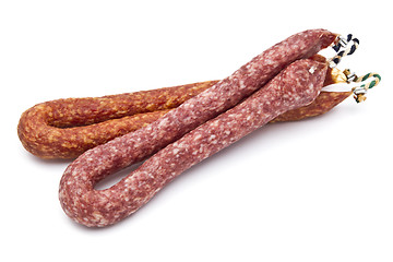 Image showing Italian salami sausages