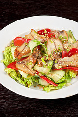 Image showing Salad of smoked eel