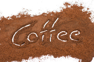 Image showing milled coffee sign