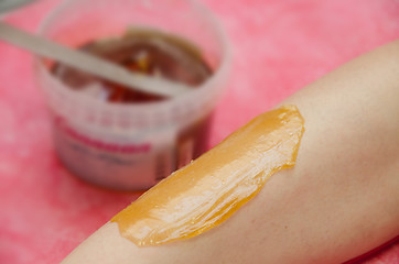 Image showing sugaring epilation