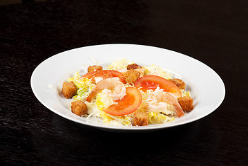 Image showing tiger shrimps salad