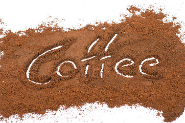 Image showing milled coffee sign