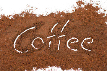 Image showing milled coffee sign