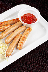 Image showing Grilled sausages