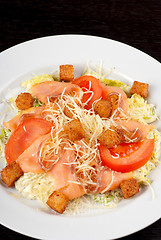 Image showing smoked salmon filet salad