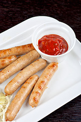 Image showing Grilled sausages